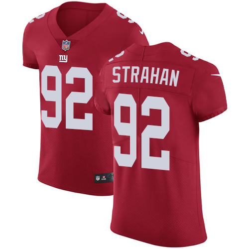 Nike Giants #92 Michael Strahan Red Alternate Men's Stitched NFL Vapor Untouchable Elite Jersey - Click Image to Close